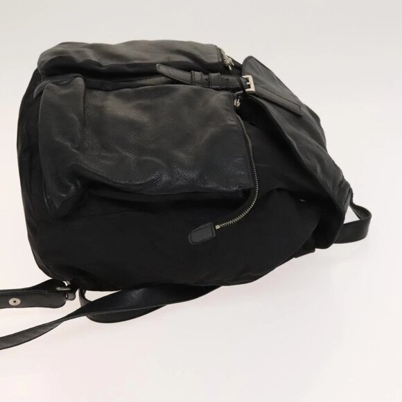 PRADA Backpack Nylon Black Silver Auth bs27860 main image 6